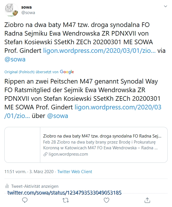 Screenshot_2020-03-03 sowa auf Twitter Ziobro na dwa baty M47 tzw droga synodalna FO Radna Sejmiku Ewa Wendrowska ZR PDNXVI[...]